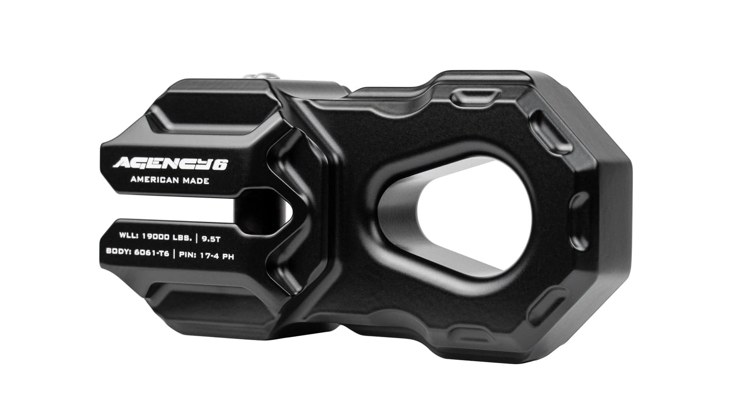 Agency6.com Black Agency 6™ Billet Winch Shackle