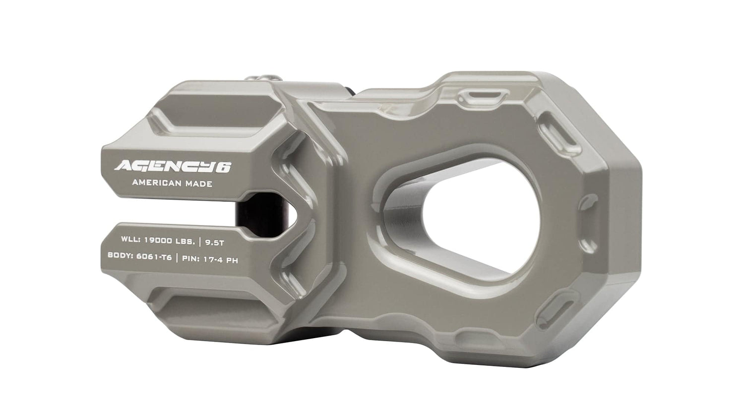Agency6.com Earth Grey Agency 6™ Billet Winch Shackle