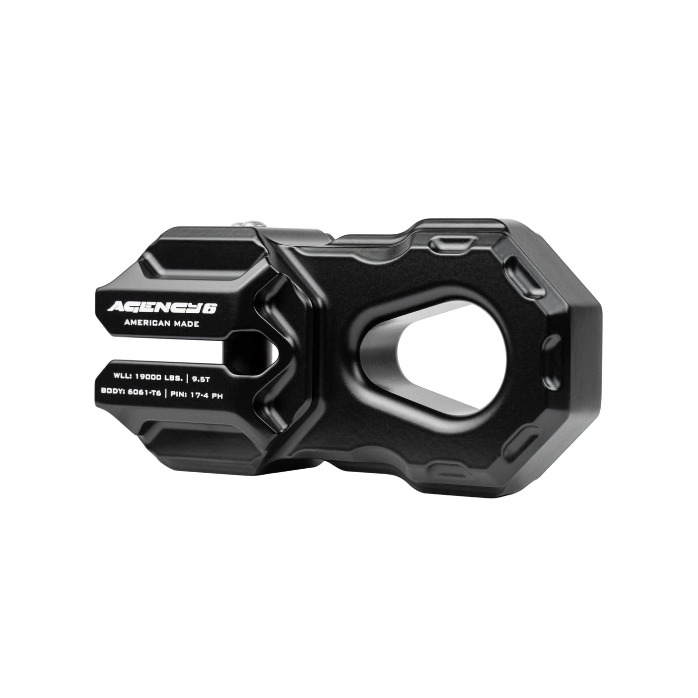 Agency6.com Off Road Adventure Agency 6™ Billet Winch Shackle - Black