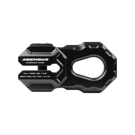 Agency6.com Off Road Adventure Agency 6™ Billet Winch Shackle - Black