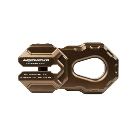 Agency6.com Off Road Adventure Agency 6™ Billet Winch Shackle - Bronze