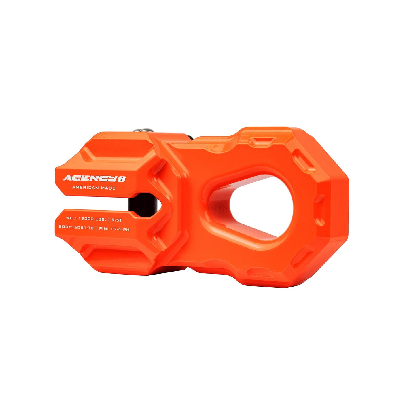 Agency6.com Off Road Adventure Agency 6™ Billet Winch Shackle - Orange