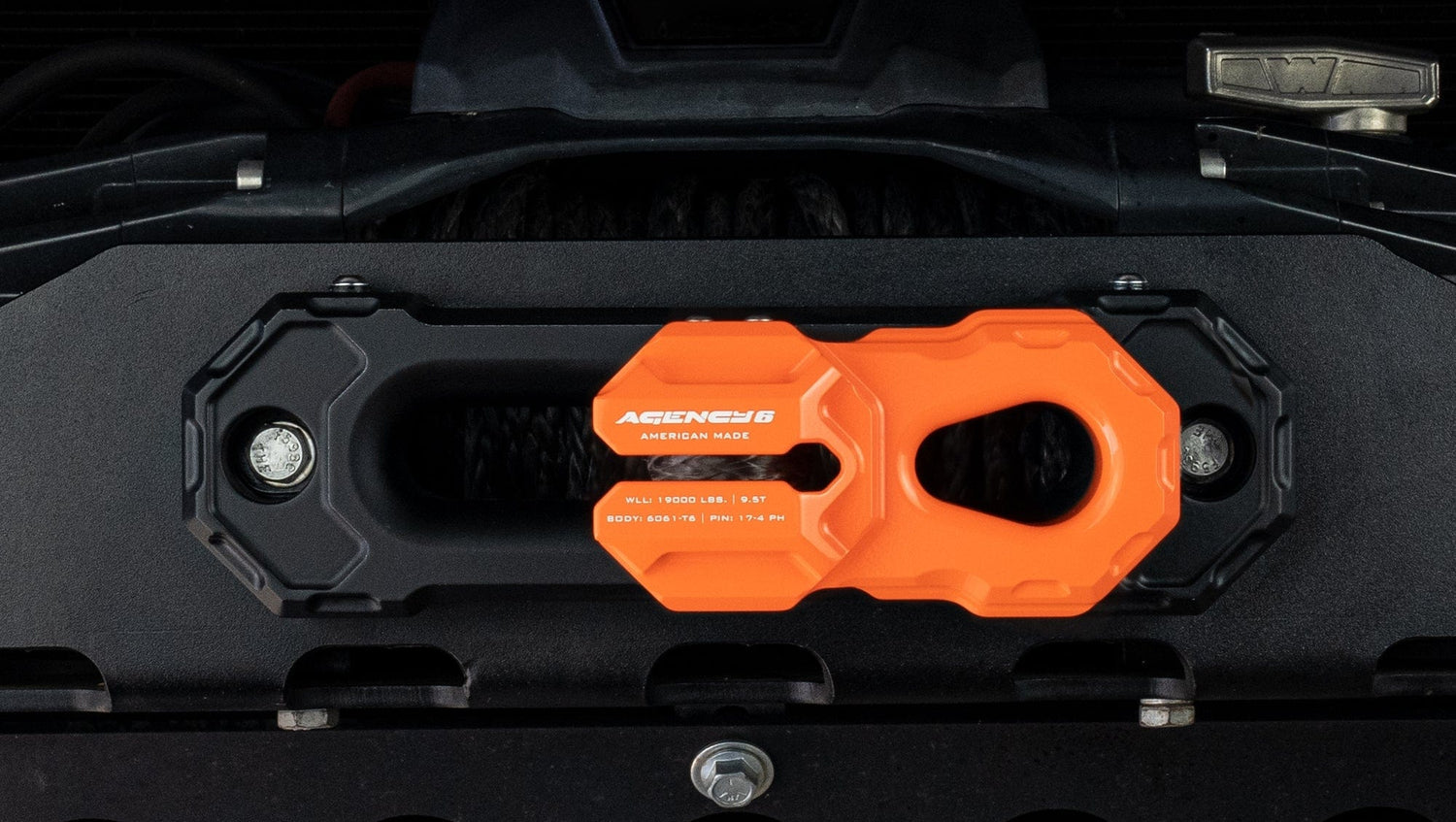 Agency6.com Off Road Adventure Agency 6™ Billet Winch Shackle - Orange