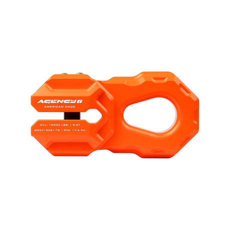 Agency6.com Off Road Adventure Agency 6™ Billet Winch Shackle - Orange