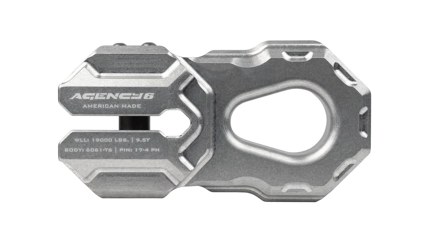 Agency6.com Off Road Adventure Agency 6™ Billet Winch Shackle - RAW