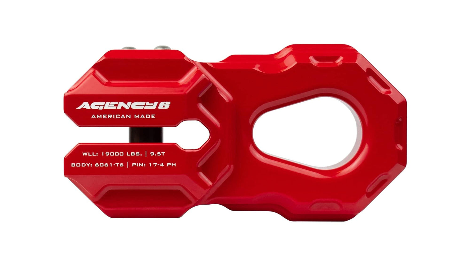 Agency6.com Off Road Adventure Agency 6™ Billet Winch Shackle - Red