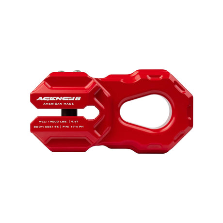 Agency6.com Off Road Adventure Agency 6™ Billet Winch Shackle - Red