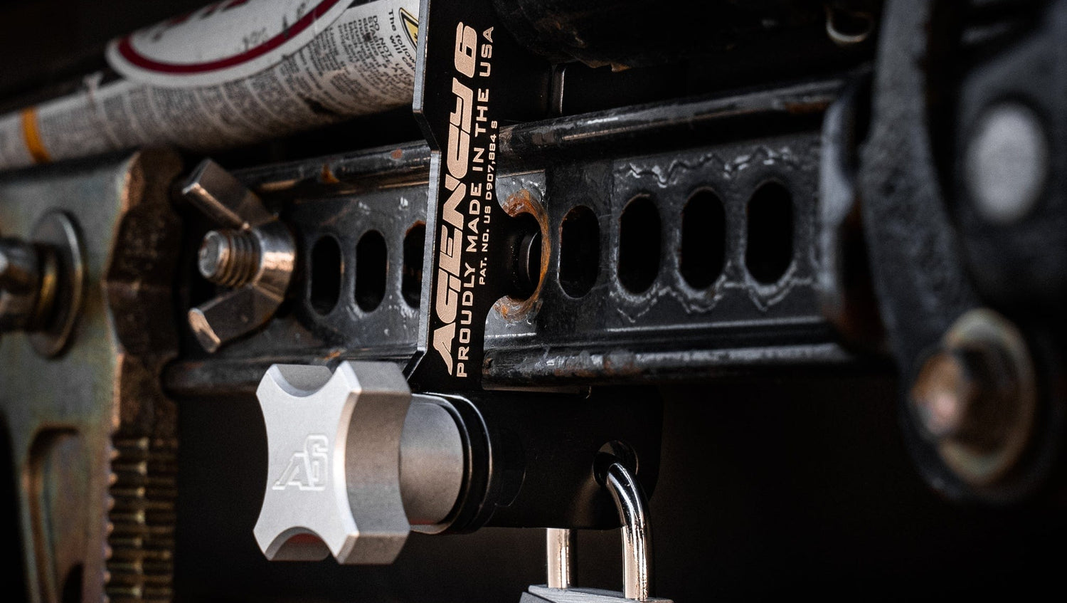 Agency6.com Off Road Adventure Agency 6™ Jack Handle Keeper for Hi-Lift Jacks - (Black Powder Coat)