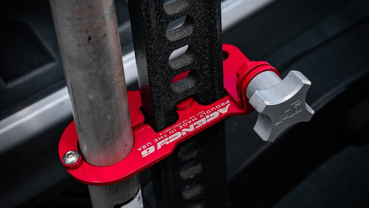 Agency6.com Off Road Adventure Agency 6™ Jack Handle Keeper for Hi-Lift Jacks - (Red)