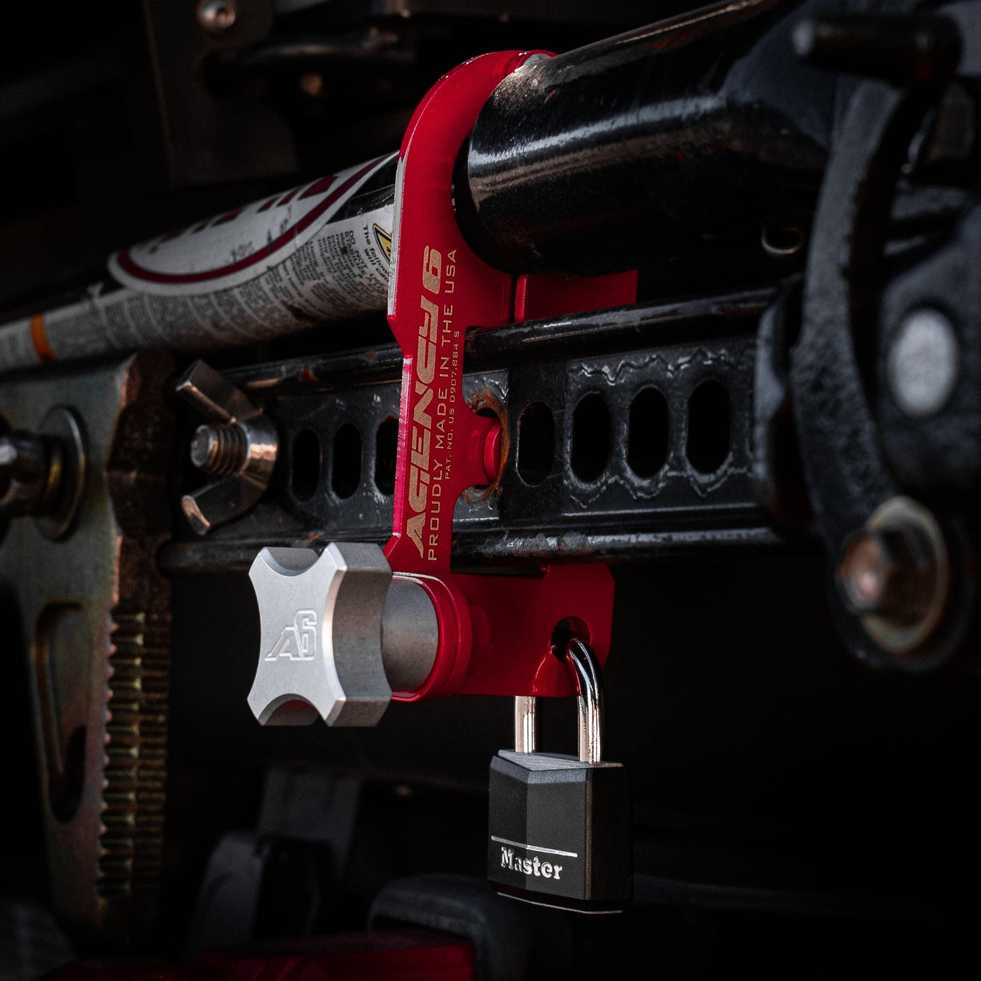 Agency6.com Off Road Adventure Agency 6™ Jack Handle Keeper for Hi-Lift Jacks - (Red)