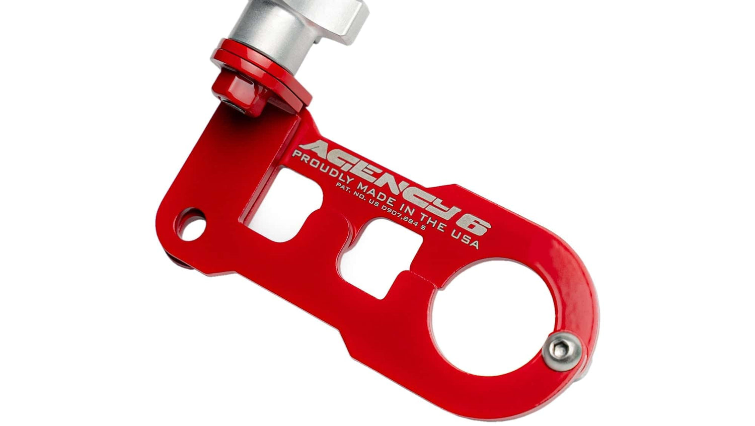 Agency6.com Off Road Adventure Agency 6™ Jack Handle Keeper for Hi-Lift Jacks - (Red)