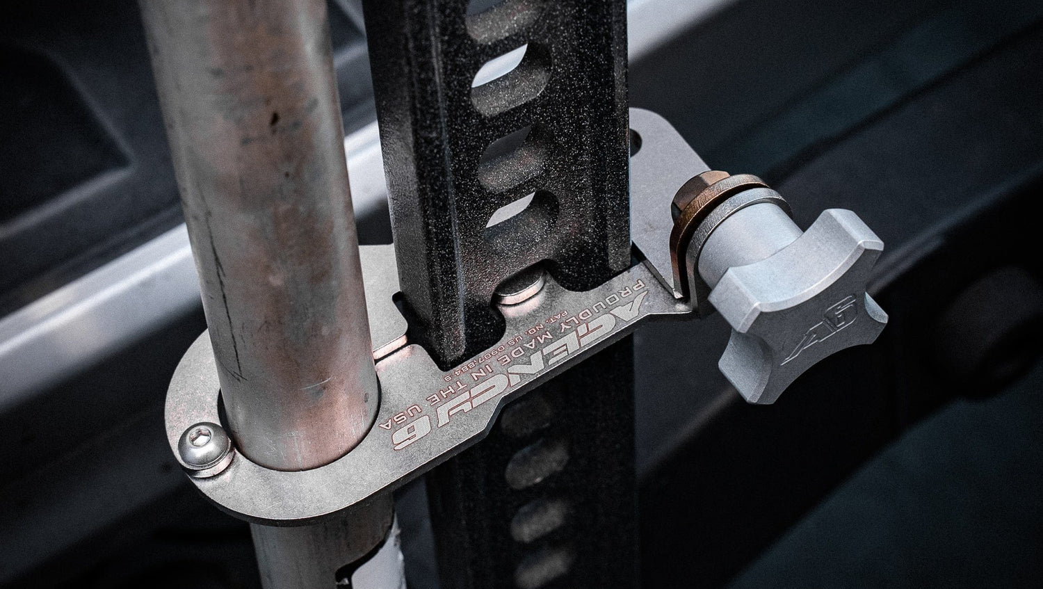 Agency6.com Off Road Adventure Agency 6™ Jack Handle Keeper for Hi-Lift Jacks - Stainless Steel (RAW)