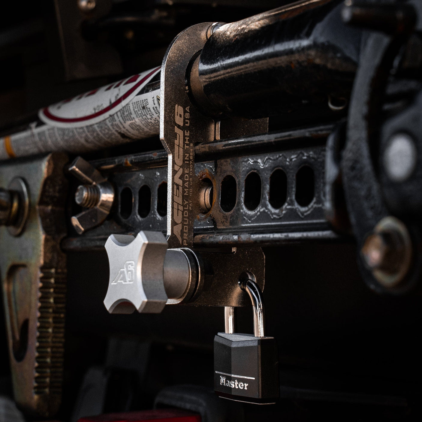 Agency6.com Off Road Adventure Agency 6™ Jack Handle Keeper for Hi-Lift Jacks - Stainless Steel (RAW)