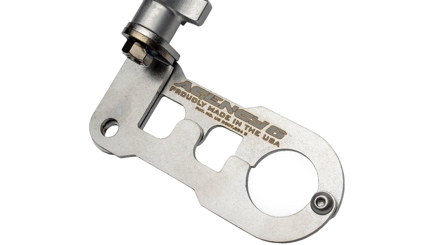 Agency6.com Off Road Adventure Agency 6™ Jack Handle Keeper for Hi-Lift Jacks - Stainless Steel (RAW)