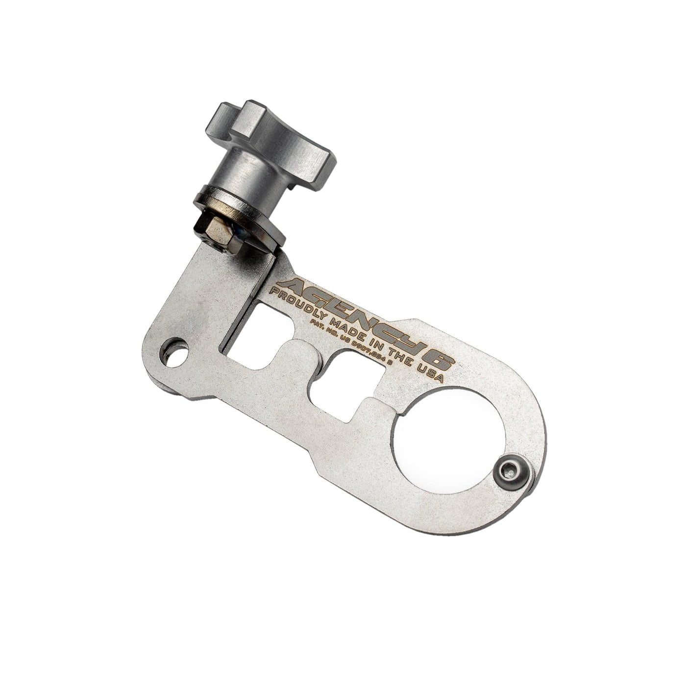 Agency6.com Off Road Adventure Agency 6™ Jack Handle Keeper for Hi-Lift Jacks - Stainless Steel (RAW)