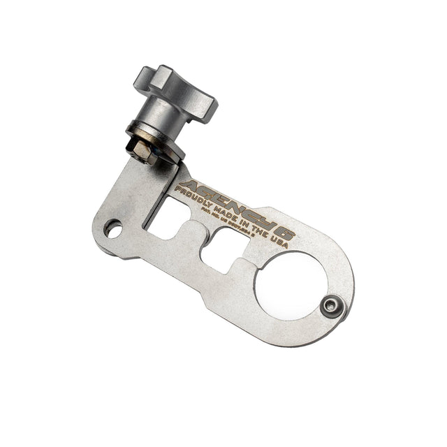Agency6.com Off Road Adventure Agency 6™ Jack Handle Keeper for Hi-Lift Jacks - Stainless Steel (RAW)