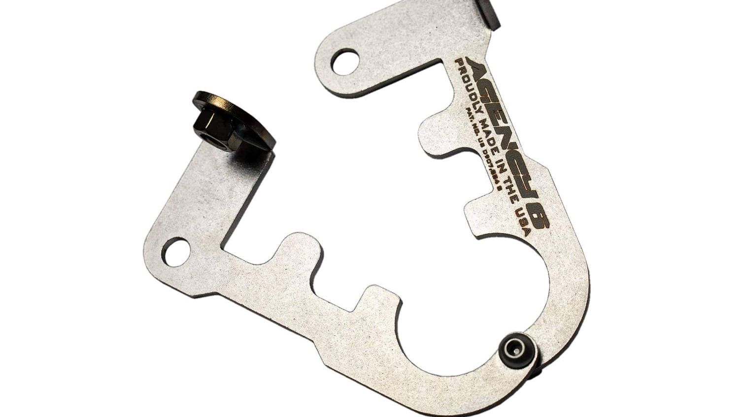 Agency6.com Off Road Adventure Agency 6™ Jack Handle Keeper for Hi-Lift Jacks - Stainless Steel (RAW)