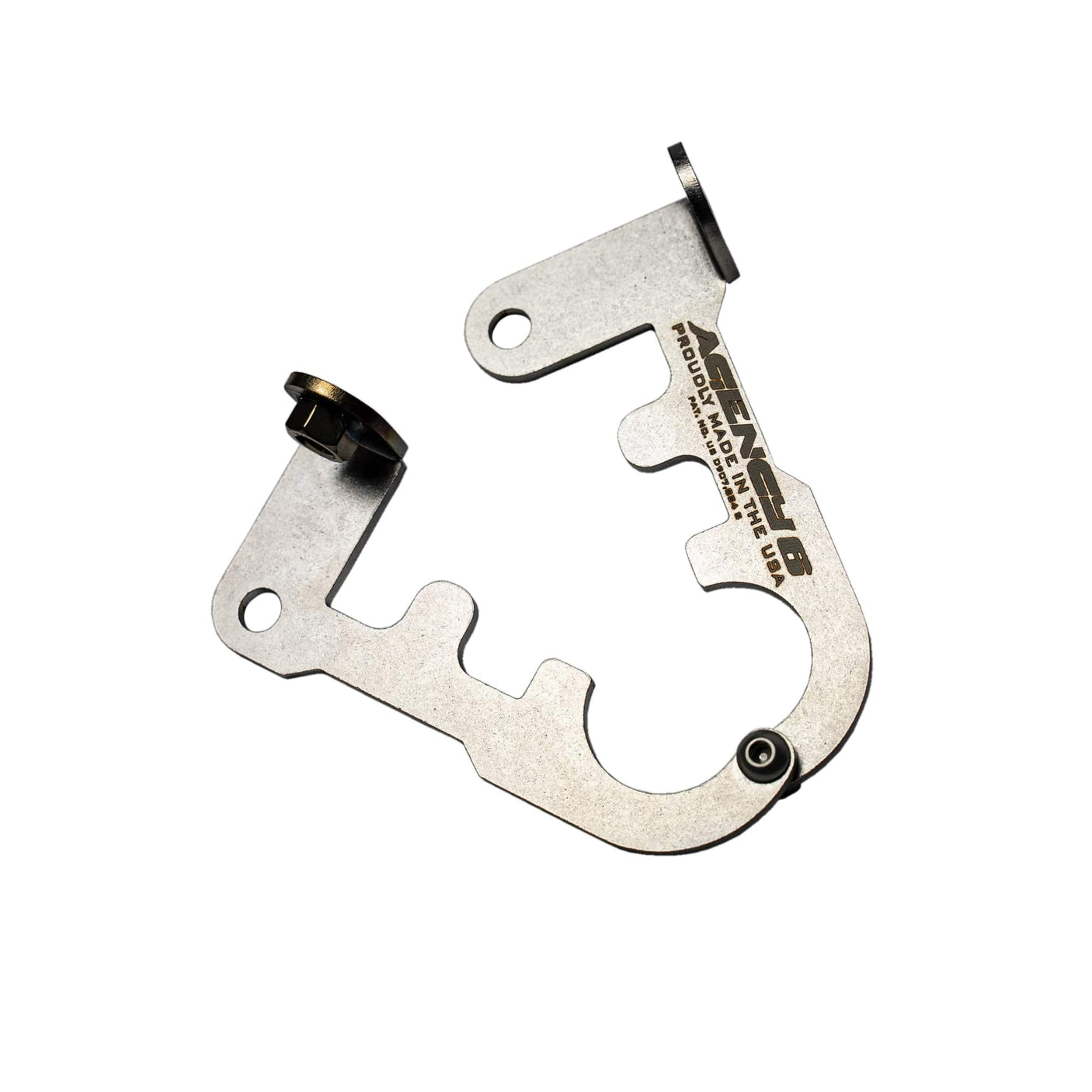 Agency6.com Off Road Adventure Agency 6™ Jack Handle Keeper for Hi-Lift Jacks - Stainless Steel (RAW)