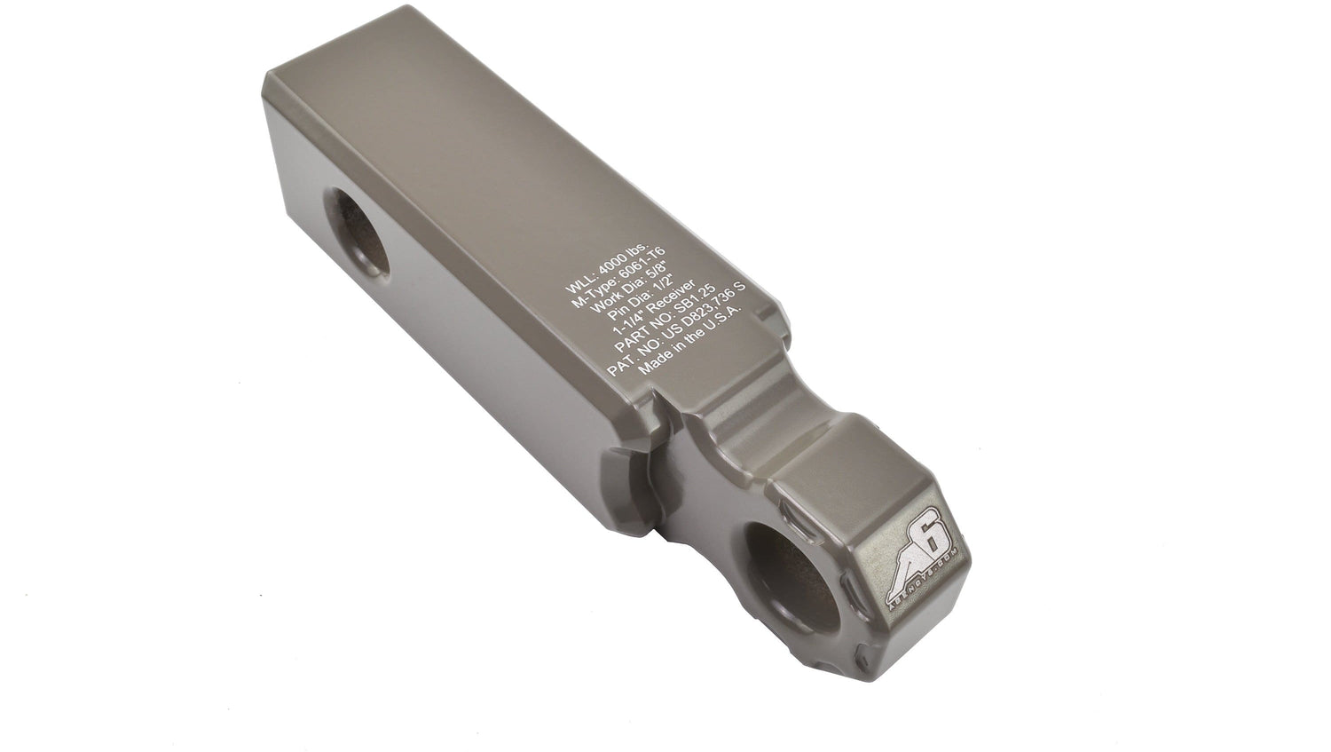 Agency6.com Off Road Adventure Agency 6™ Shackle Block 1.25" Assembly - Earth Grey