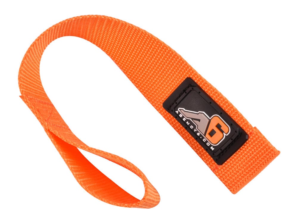Agency6.com Off Road Adventure Orange Agency 6™ WINCH HOOK Pull Strap - 1.5 inch wide