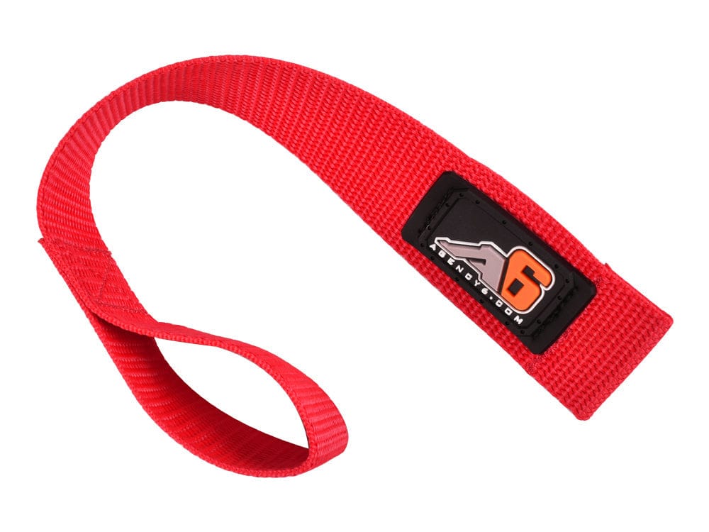 Agency6.com Off Road Adventure Red Agency 6™ WINCH HOOK Pull Strap - 1.5 inch wide