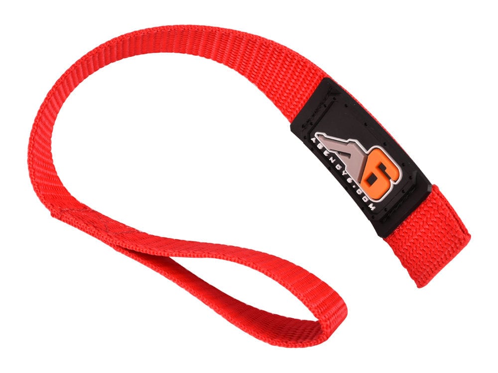 Agency6.com Off Road Adventure Red Agency 6™ WINCH HOOK Pull Strap - 1 inch wide