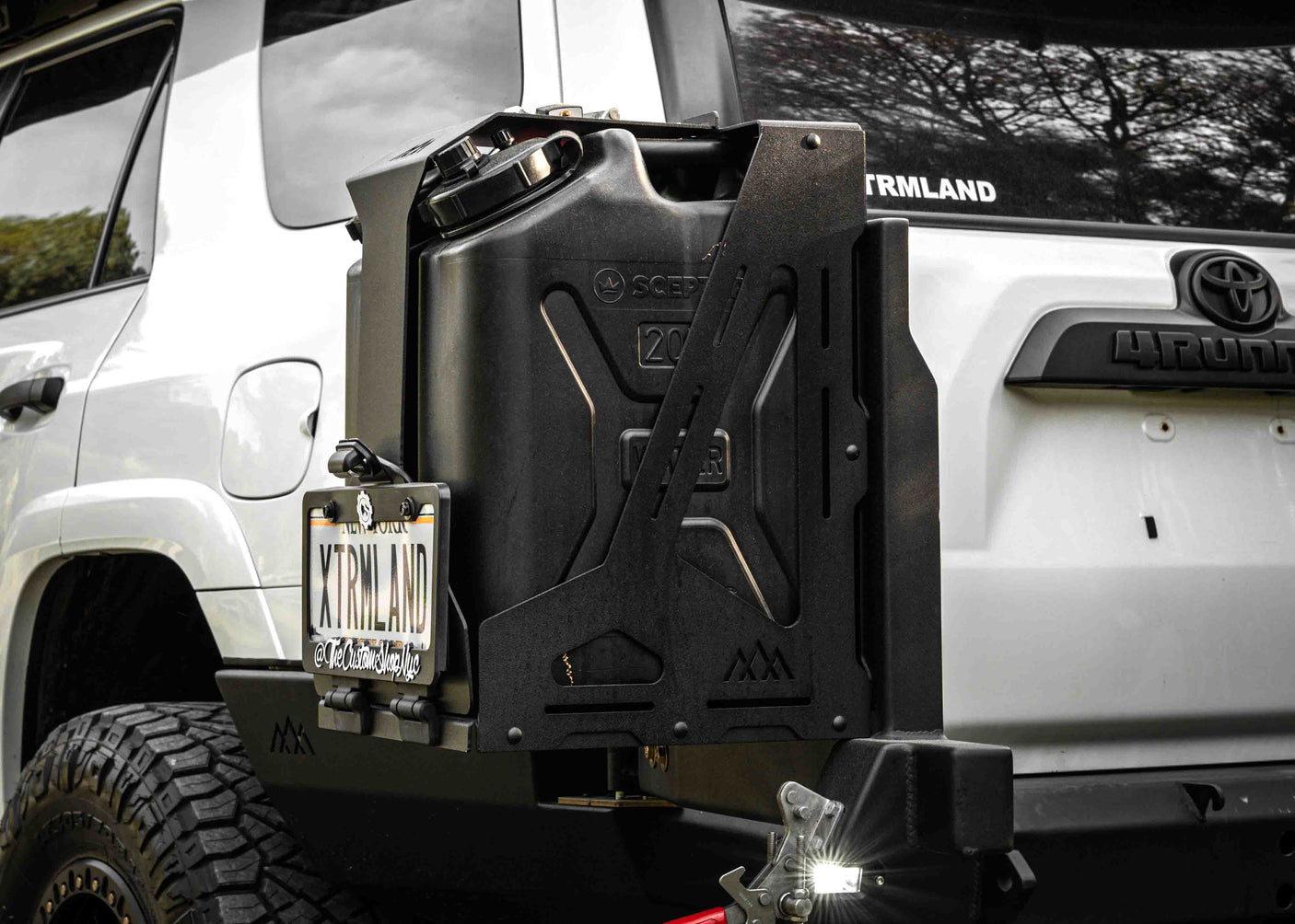 Backwoods Adventure Mods Fuel Storage Jerry's Can Holder - Dual Universal Jerry Can Carrier