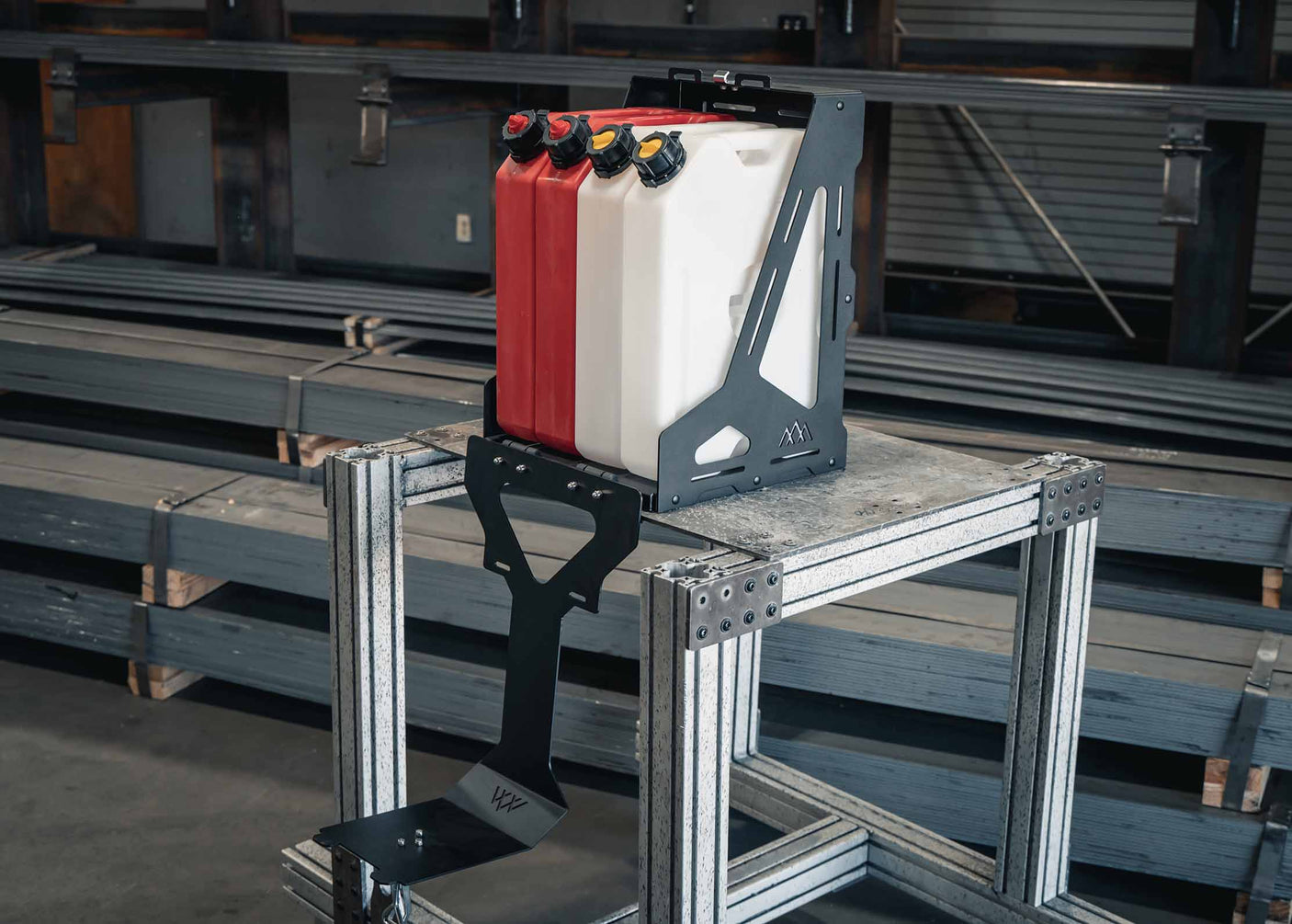 Backwoods Adventure Mods Fuel Storage Jerry's Can Holder - Dual Universal Jerry Can Carrier