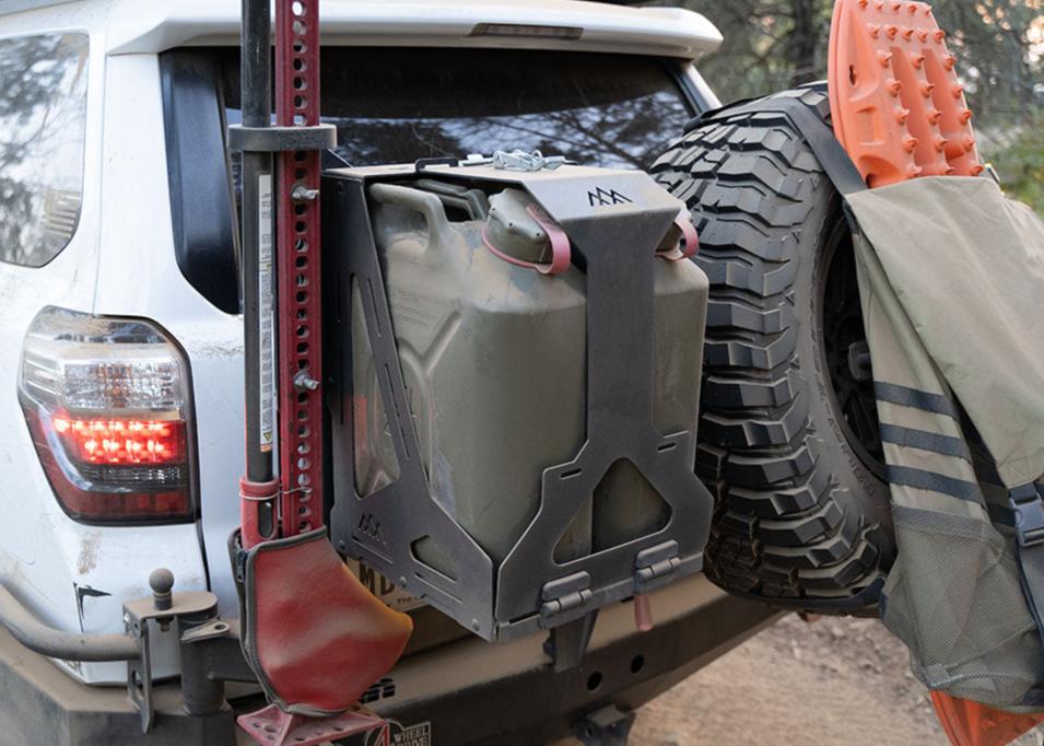 Backwoods Adventure Mods Fuel Storage Jerry's Can Holder - Dual Universal Jerry Can Carrier