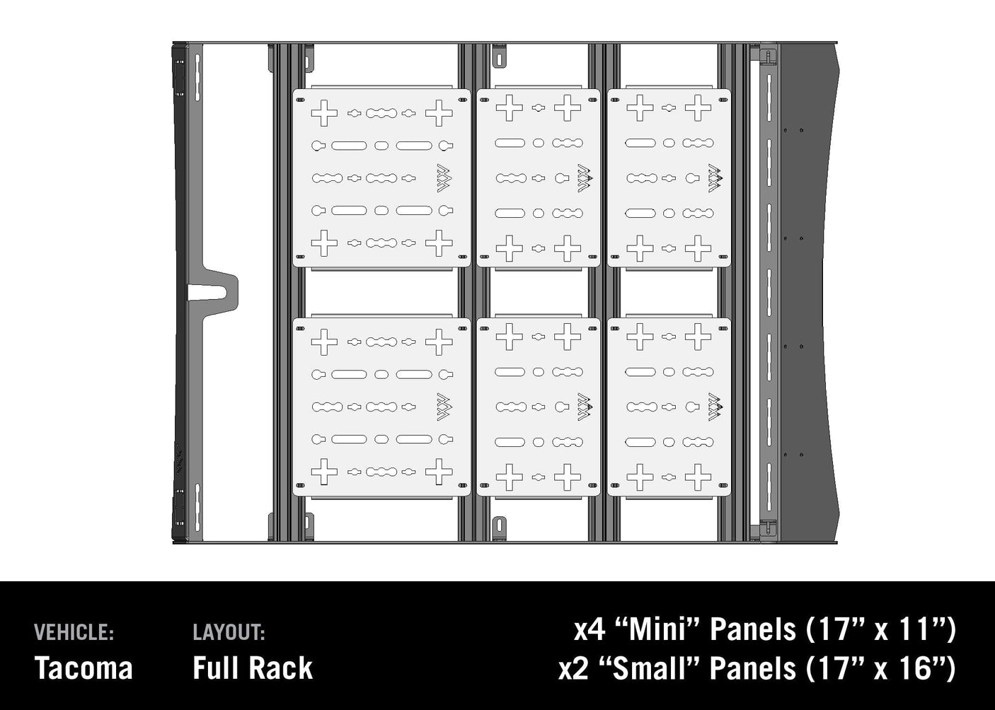Backwoods Adventure Mods Rack Toyota Tacoma (2005-2023) DRIFTR Roof Rack