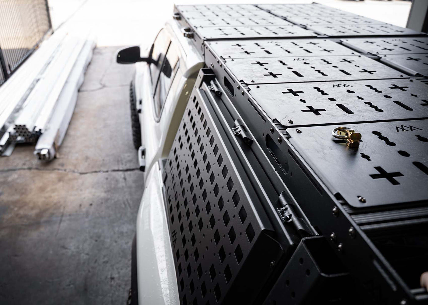 Backwoods Adventure Mods Storage Aluminum Bed Rack Storage Box - Toyota Tacoma