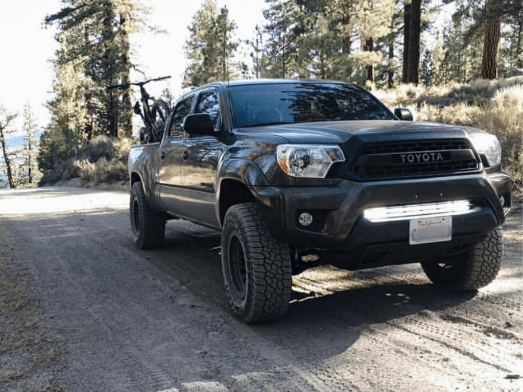 Cali Raised LED LED Light Mount Kits 32" Lower Bumper Hidden LED Light Bar Brackets Kit For 2005-2015 Toyota Tacoma