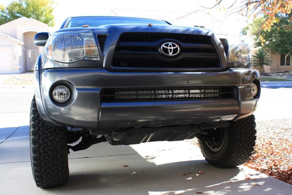 Cali Raised LED LED Light Mount Kits 32" Lower Bumper Hidden LED Light Bar Brackets Kit For 2005-2015 Toyota Tacoma