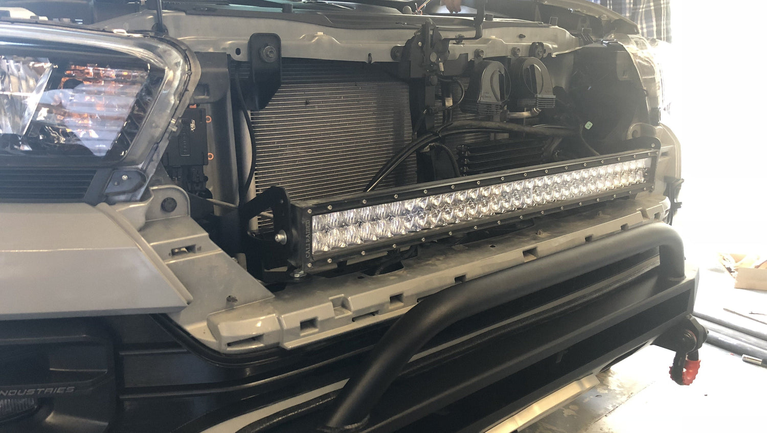 Cali Raised LED LED Light Mount Kits 32" Upper Grille LED Light Bar Brackets Kit For 2016-2023 Toyota Tacoma