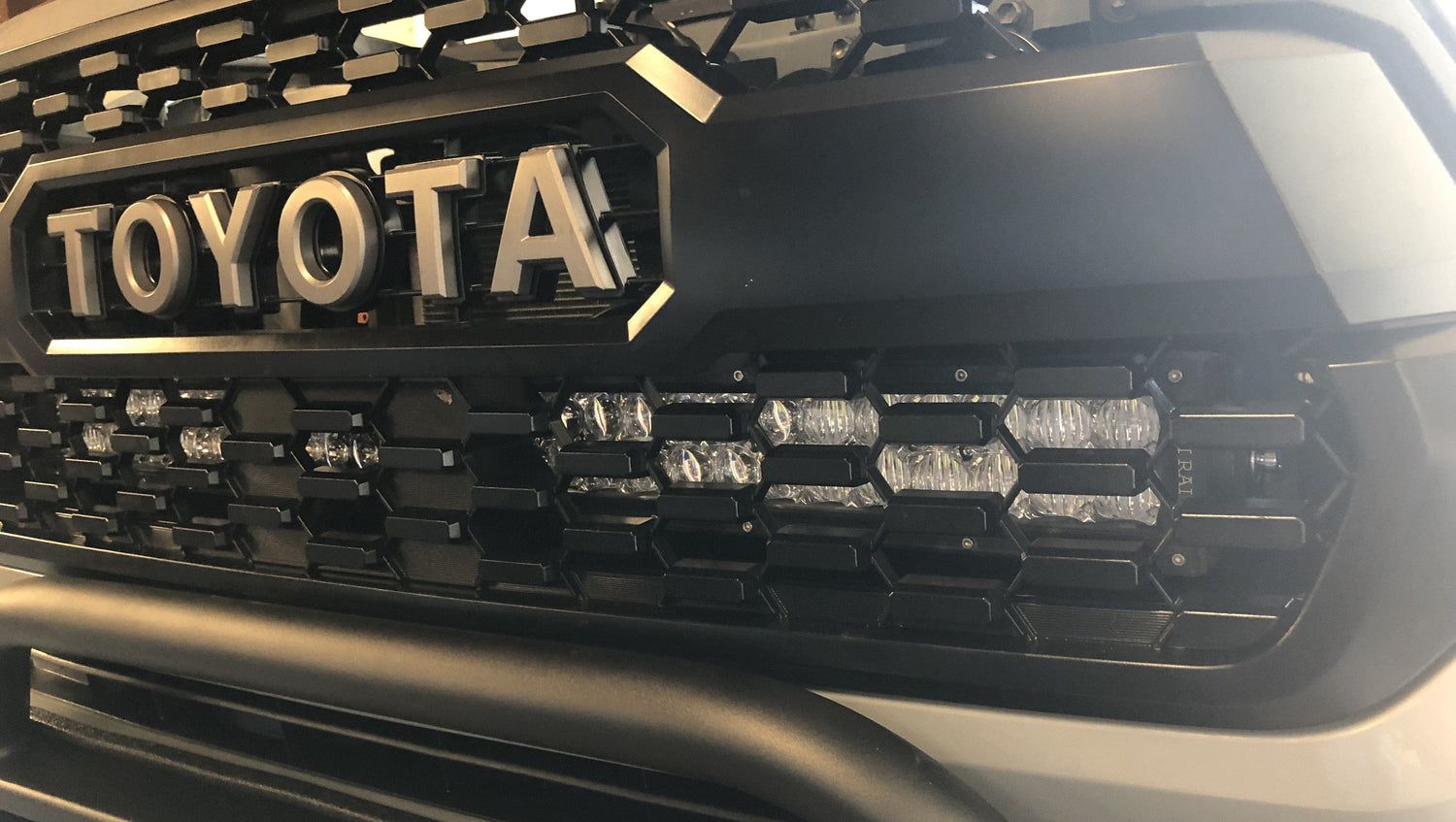 Cali Raised LED LED Light Mount Kits 32" Upper Grille LED Light Bar Brackets Kit For 2016-2023 Toyota Tacoma
