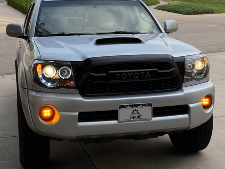 Cali Raised LED LED Light Mount Kits LED Fog Light Pod Replacements Brackets Kit For 2005-2011 Toyota Tacoma