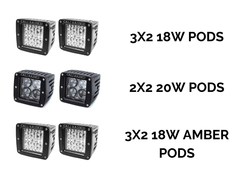 Cali Raised LED LED Light Mount Kits LED Fog Light Pod Replacements Brackets Kit For 2016-2023 Toyota Tacoma