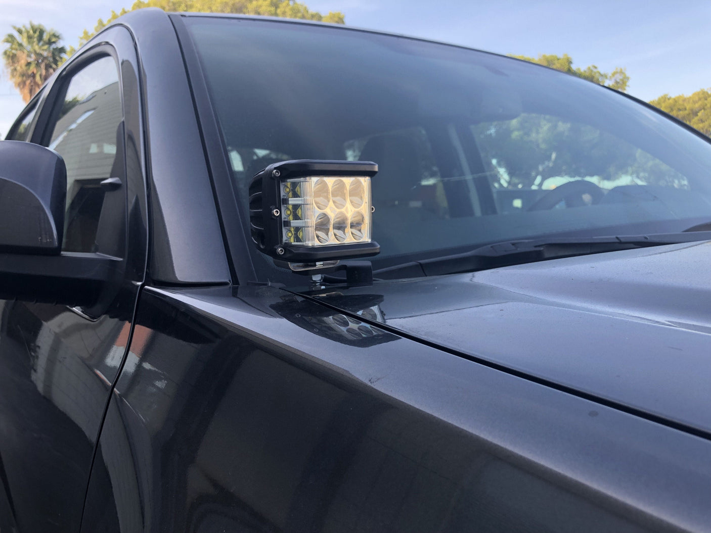 Cali Raised LED LED Light Mount Kits Low Profile Ditch Light Brackets Kit For 2016-2023 Toyota Tacoma