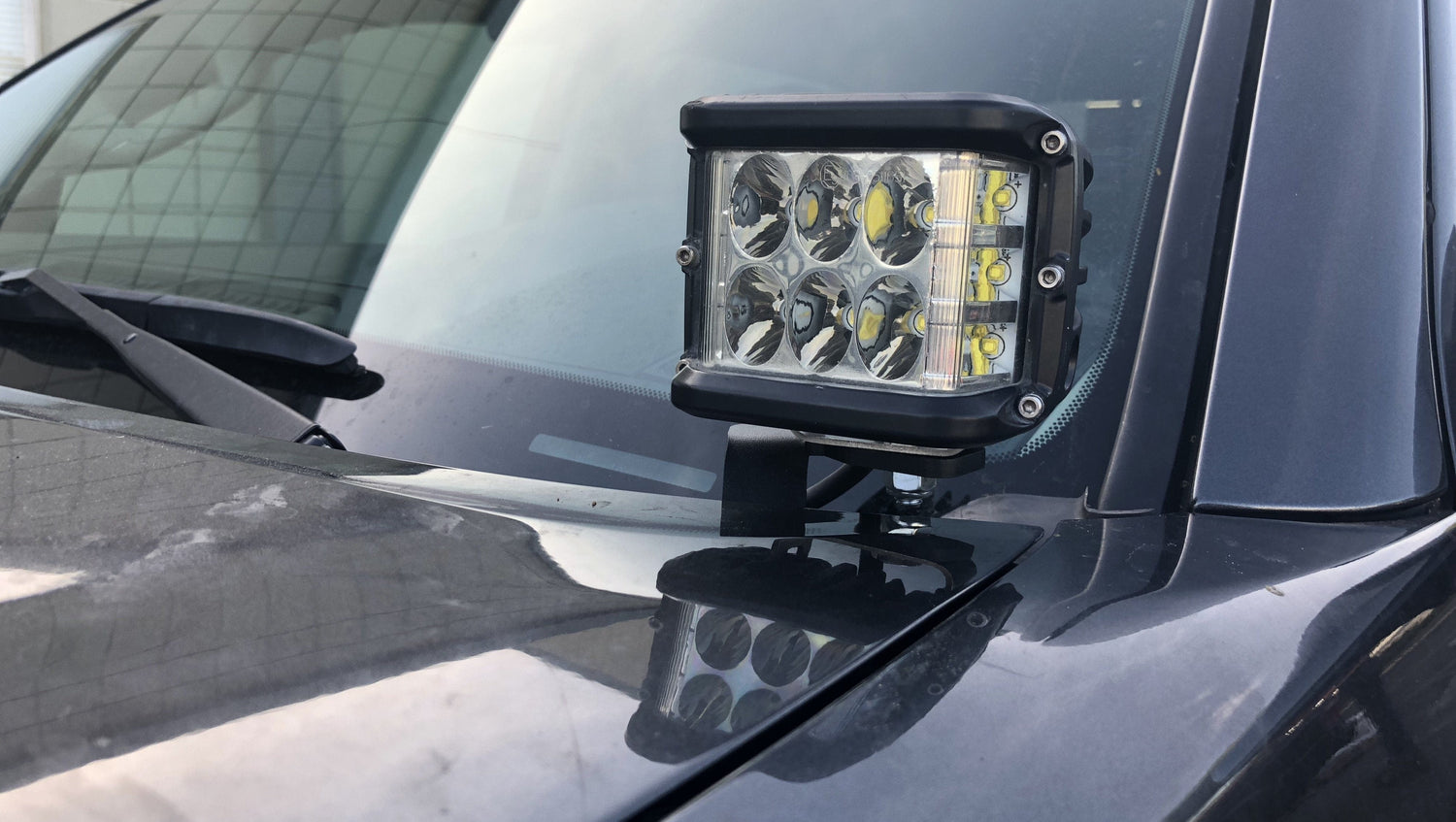 Cali Raised LED LED Light Mount Kits Low Profile LED Ditch Light Brackets Kit For 2005-2015 Toyota Tacoma