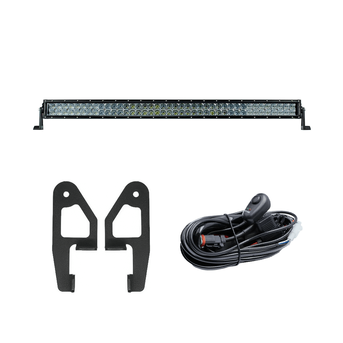 Cali Raised LED LED Light Mounts/Combos 42 in White Dual Row SPOT Beam Premium Roof Rack Front Light Bar Kit for Toyota Tacoma 2024+