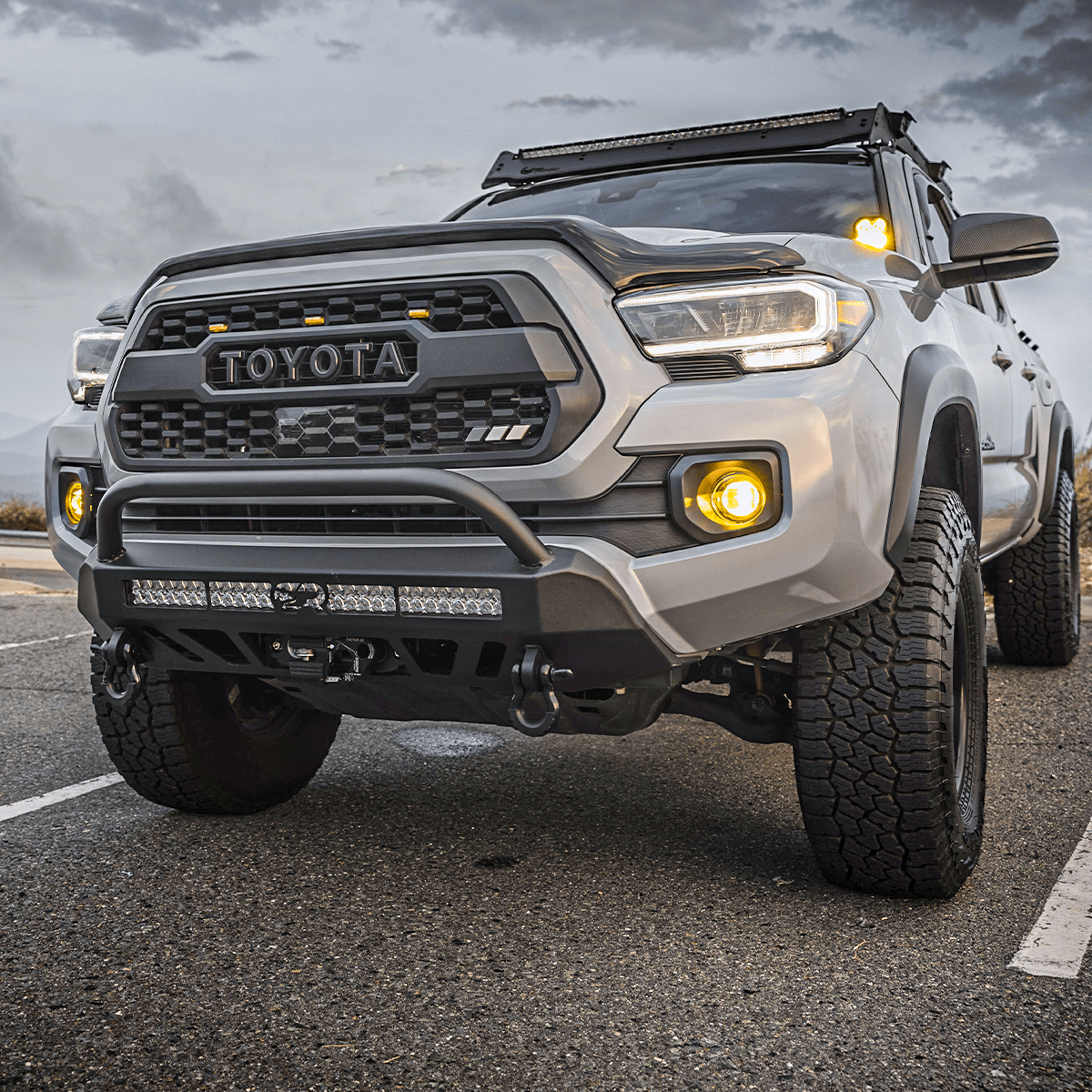 Cali Raised LED Mounting Brackets Upper LED Mount For Tacoma Stealth Bumper