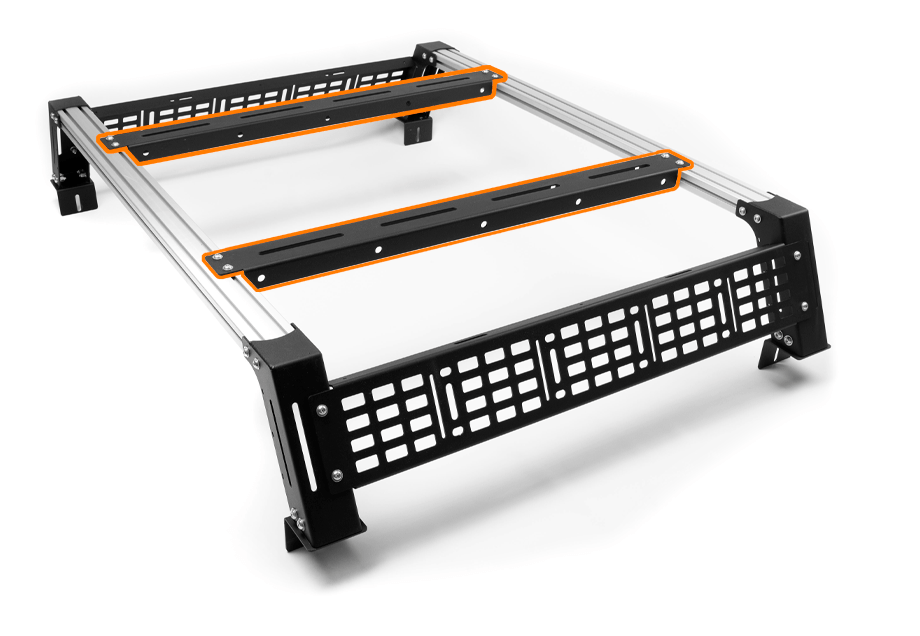 Cali Raised LED Racks Overland Bed Rack Top MOLLE Panel