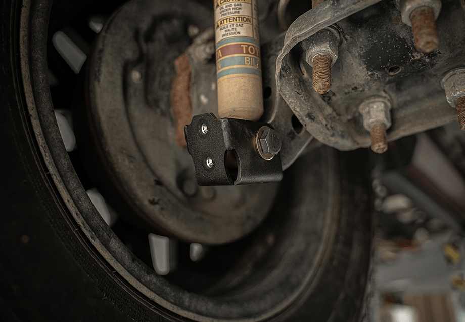 Cali Raised LED Rock Sliders/Armor Rear Shock Skid Plate For 2005-2023 Toyota Tacoma