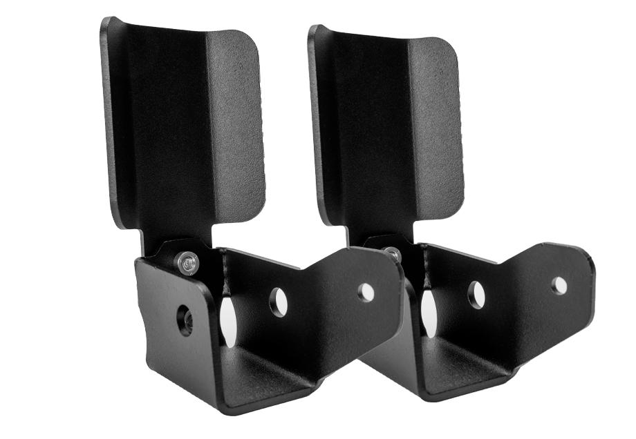 Cali Raised LED Rock Sliders/Armor Rear Shock Skid Plate For 2005-2023 Toyota Tacoma