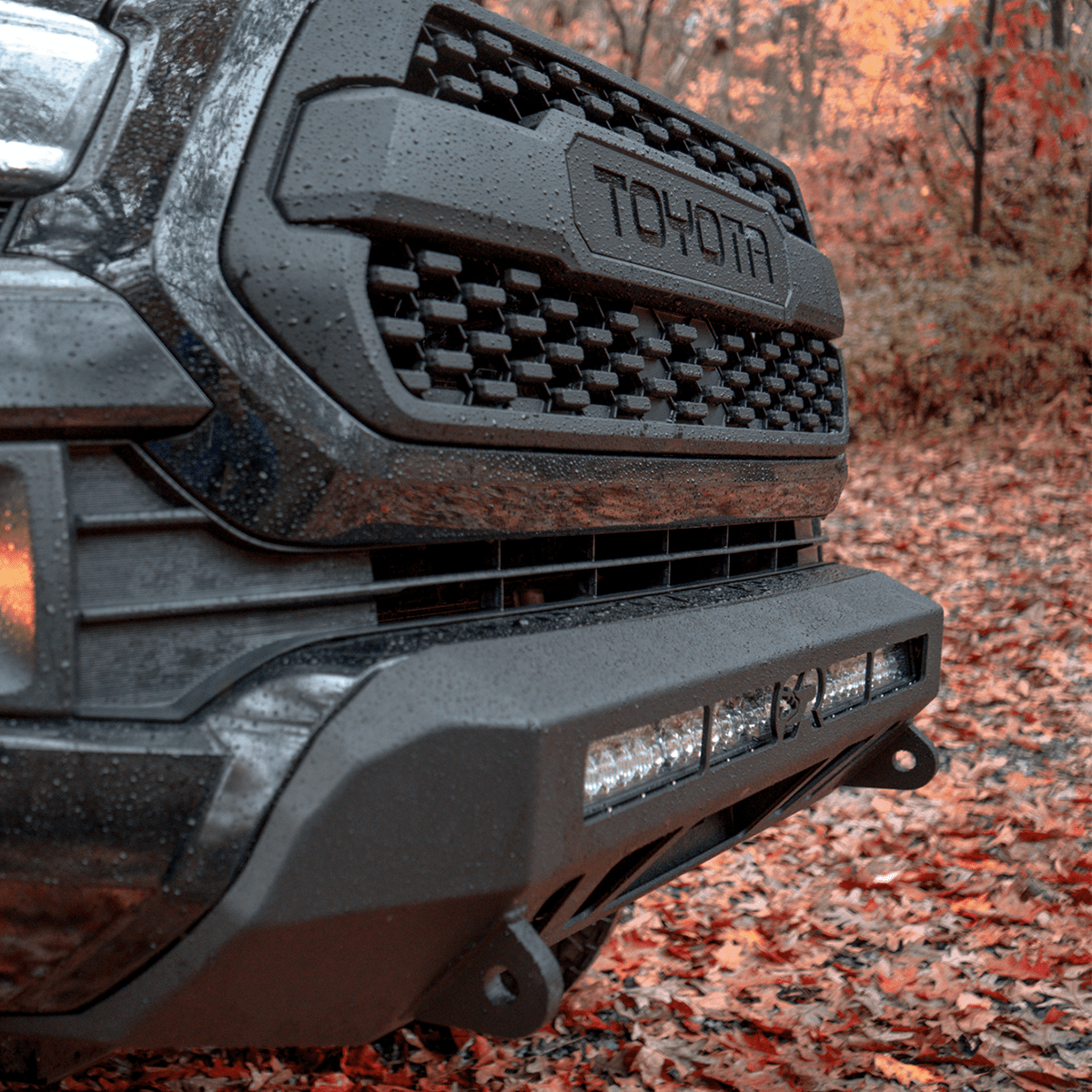 Cali Raised LED Rock Sliders/Armor Stealth Bumper For 2016-2023 Tacoma