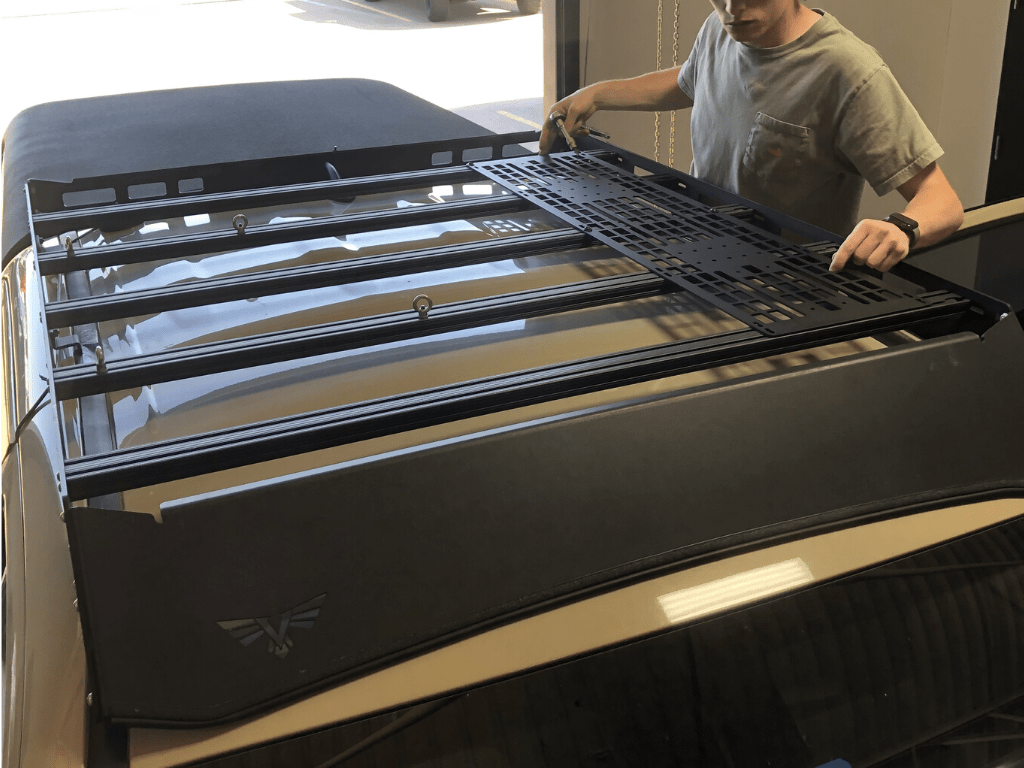 Cali Raised LED Roof Rack Accessories Victory 4x4 Roof Rack Mounted MOLLE Gear Panel