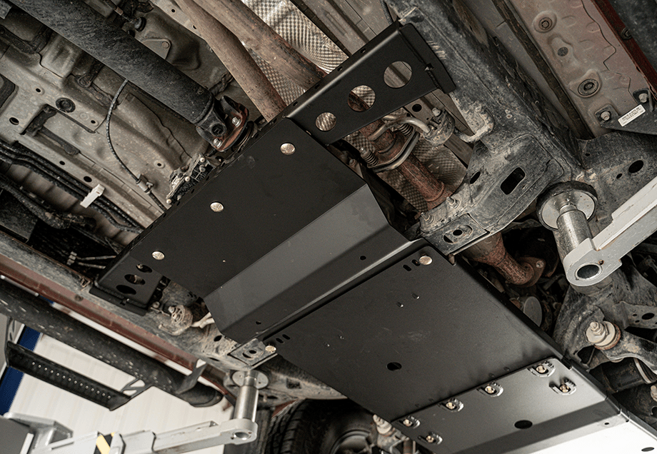 Cali Raised LED Skid Plate Transfer Case Skid Plate For 2016-2023 Toyota Tacoma