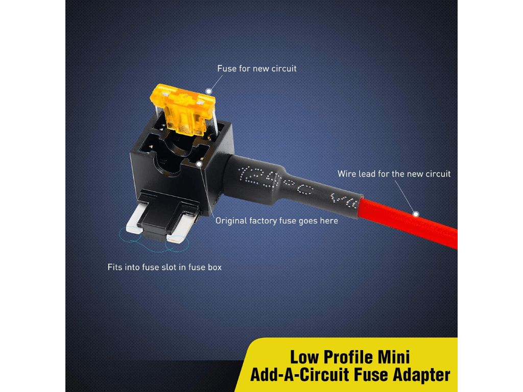 Cali Raised LED Wiring 12V Add A Fuse Kit W/5Amp Lo Profile Mini Blade Fuse