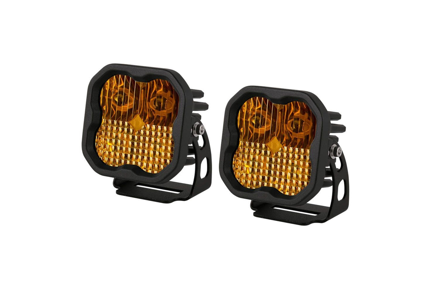 Diode Dynamics Combo / Amber Stage Series 3" SAE Yellow Max LED Pod (Pair)