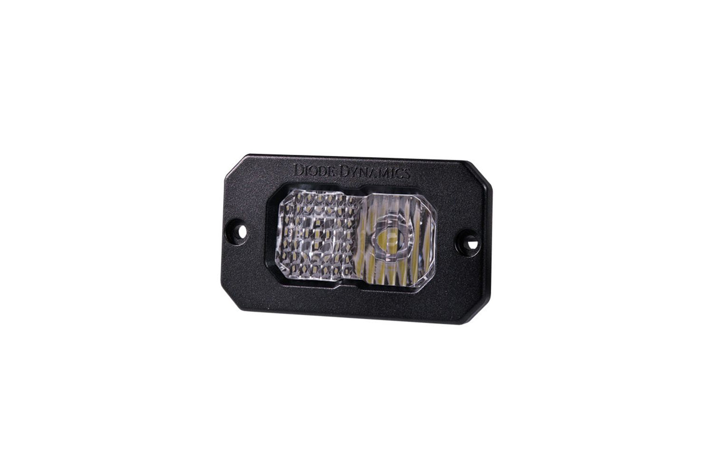 Diode Dynamics Combo / Cool White (6000K) Stage Series 2" SAE White Sport Flush Mount LED Pod (One)